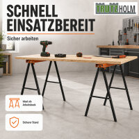 2x Klappbock mit 250 kg Traglast je Paar, aus robustem, stabilem Stahl