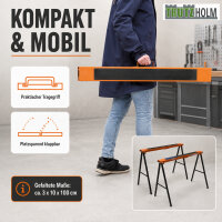 2x Klappbock mit 250 kg Traglast je Paar, aus robustem, stabilem Stahl