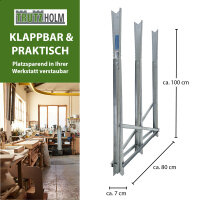 Holzsägebock klappbar 82x80x77 cm Stahl verzinkt 150 kg Traglast Kettensägebock für Holzsägearbeiten