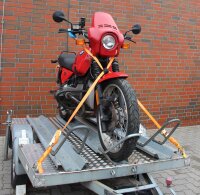 Lenker Verzurrsystem Spanngurt für Motorrad Transport Anhänger