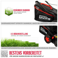 Güde Benzin Rasenmäher ECO WHEELER 413.3 R Schnittbreite  41,8 cm 3in1 Mähen Sammeln Mulchen 95442