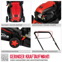 Güde Benzin Rasenmäher ECO WHEELER 413.3 R Schnittbreite  41,8 cm 3in1 Mähen Sammeln Mulchen 95442