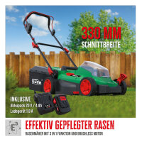 Güde Akku Rasenmäher 330/20-4 mit 4,0 Ah Akku und Ladegerät 33 cm Schnittbreite 95809