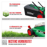 Güde Akku Rasenmäher 330/20-4 mit 4,0 Ah Akku und Ladegerät 33 cm Schnittbreite 95809