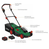 Güde Akku Rasenmäher 330/20-4 mit 4,0 Ah Akku und Ladegerät 33 cm Schnittbreite 95809