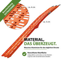 TRUTZHOLM 1x Auffahrrampe klappbar 228 cm Traglast 340 kg Alu Motorradrampe Verladerampe orange