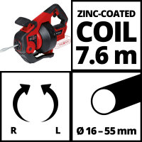 Einhelll Akku-Rohrreiniger TE-DA 18/760 Li Solo für Rohre 16-55 mm + Starterkit 2,5 Ah