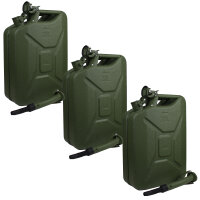 3x Metallkanister Hammerschlag olivgrün 20 Liter...