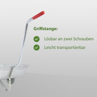 Schubkarre Einhandkarre Traglast 100 kg Volumen 75 L PU-Reifen Friedhofskarre Gartenkarre