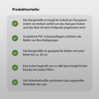 2x Rangierhilfe Wagenheber PKW Auto Rangierroller Rangierwagenheber