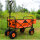 Bollerwagen faltbar mit Vollgummi Rädern, Hecktasche und Teleskopgriff Falt-Bollerwagen orange