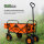 Bollerwagen faltbar mit Vollgummi Rädern, Hecktasche und Teleskopgriff Falt-Bollerwagen orange