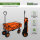 Bollerwagen faltbar mit Vollgummi Rädern, Hecktasche und Teleskopgriff Falt-Bollerwagen orange