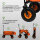 Bollerwagen faltbar mit Vollgummi Rädern, Hecktasche und Teleskopgriff Falt-Bollerwagen orange
