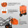 Bollerwagen faltbar mit Vollgummi Rädern, Hecktasche und Teleskopgriff Falt-Bollerwagen orange