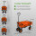 Bollerwagen faltbar mit Vollgummi Rädern, Hecktasche und Teleskopgriff Falt-Bollerwagen orange