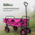 Bollerwagen faltbar mit Vollgummi Rädern, Hecktasche und Teleskopgriff Falt-Bollerwagen pink