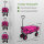 Bollerwagen faltbar mit Vollgummi Rädern, Hecktasche und Teleskopgriff Falt-Bollerwagen pink