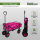 Bollerwagen faltbar mit Vollgummi Rädern, Hecktasche und Teleskopgriff Falt-Bollerwagen pink