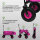 Bollerwagen faltbar mit Vollgummi Rädern, Hecktasche und Teleskopgriff Falt-Bollerwagen pink