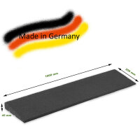 Terrasoft 1x Bordsteinrampe 1000 x 250 x 45 mm Schwellenrampe Rollstuhlrampe Auffahrrampe schwarz
