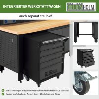 Werkstattwand Profiline XXL modular 250 cm robust Stahl LED Steckdosen Werkstattschranksystem Werkbank