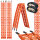 TRUTZHOLM 2x Auffahrrampe klappbar 228 cm Traglast 680 kg Alu orange gelocht Rampen Motorradrampen