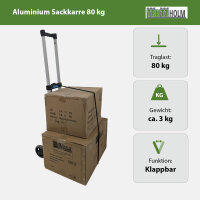Aluminium Sackkarre klappbar 80 kg Traglast geringes Eigengewicht