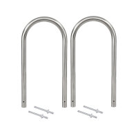 2 x Fahrradanlehnbügel 115 x 58 cm Edelstahl...