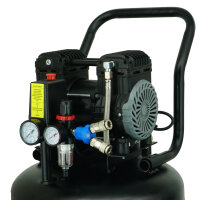 Silent Flüsterkompressor 36L vertikal Kompressor leise 900 W, 62dB, 8 bar inkl. Zubehör