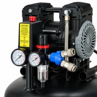 TRUTZHOLM Flüsterkompressor 36L Space Saver – 900 W, 145 l/min, ölfrei, 8 bar