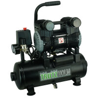 Silent Flüsterkompressor tragbar 9L Kompressor leise, ölfrei, 900 W, 57 dB(A) , 8 bar inkl. Zubehör