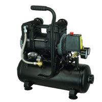 Silent Flüsterkompressor tragbar 9L Kompressor leise, ölfrei, 900 W, 57 dB(A) , 8 bar inkl. Zubehör