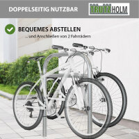 2x Fahrradanlehnbügel 115 x 78 cm Stahl feuerverzinkt Ø 49 mm zum Einbetonieren Fahrradständer Typ H