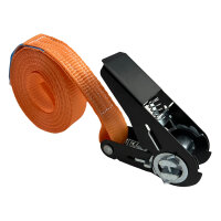 2x Ratschen Spanngurt Spanngurte Orange 1-tlg 4m 0,8t 800kg Schwarzes Schloss