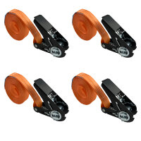 4x Ratschen Spanngurt Spanngurte Orange 1-tlg 4m 0,8t...