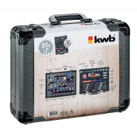 kwb Werkzeug-Koffer inkl. Werkzeug-Set, 51-teilig, gefüllt, robust und hochwertig