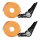 2x Spanngurt mit Ratsche 6m einteilig 800kg 0,8t orange