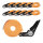 10x Spanngurt mit Ratsche 6m einteilig 800kg 0,8t orange