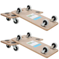 4er Set Transportroller SOFT WHEEL indoor MDF Platte 200 kg
