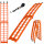 TRUTZHOLM 1x Auffahrrampe klappbar 180 cm Traglast 340 kg Alu Riffelstab Verladerampe orange
