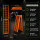 TRUTZHOLM 1x Auffahrrampe klappbar 180 cm Traglast 340 kg Alu Riffelstab Verladerampe orange