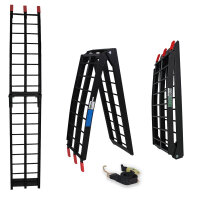 TRUTZHOLM 1 x Auffahrrampe klappbar 180 cm Traglast 340 kg Alu schwarz Riffelstab Verladerampe