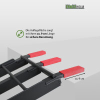 TRUTZHOLM 1 x Auffahrrampe klappbar 180 cm Traglast 340 kg Alu schwarz Riffelstab Verladerampe