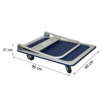 Plattformwagen 300 kg Traglast Transportwagen klappbar Ladefläche 90x60 cm