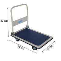 Plattformwagen 300 kg Traglast Transportwagen klappbar Ladefläche 90x60 cm