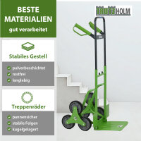 Treppensackkarre klappbar höhenverstellbar große Ladefläche 113 cm Höhe Stahl Treppensteiger
