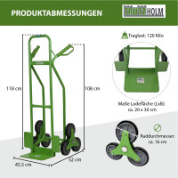 Treppensteiger Sackkarre XXL  pannensichere Räder 118 cm Höhe Treppensackkarre Sicherheitsgriffe
