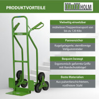 Treppensteiger Sackkarre XXL  pannensichere Räder 118 cm Höhe Treppensackkarre Sicherheitsgriffe