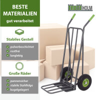 Paketkarre mit extra Ladefläche 42 cm Traglast 250 kg Stahlrahmen klappbar Stapelkarre Sackkarre